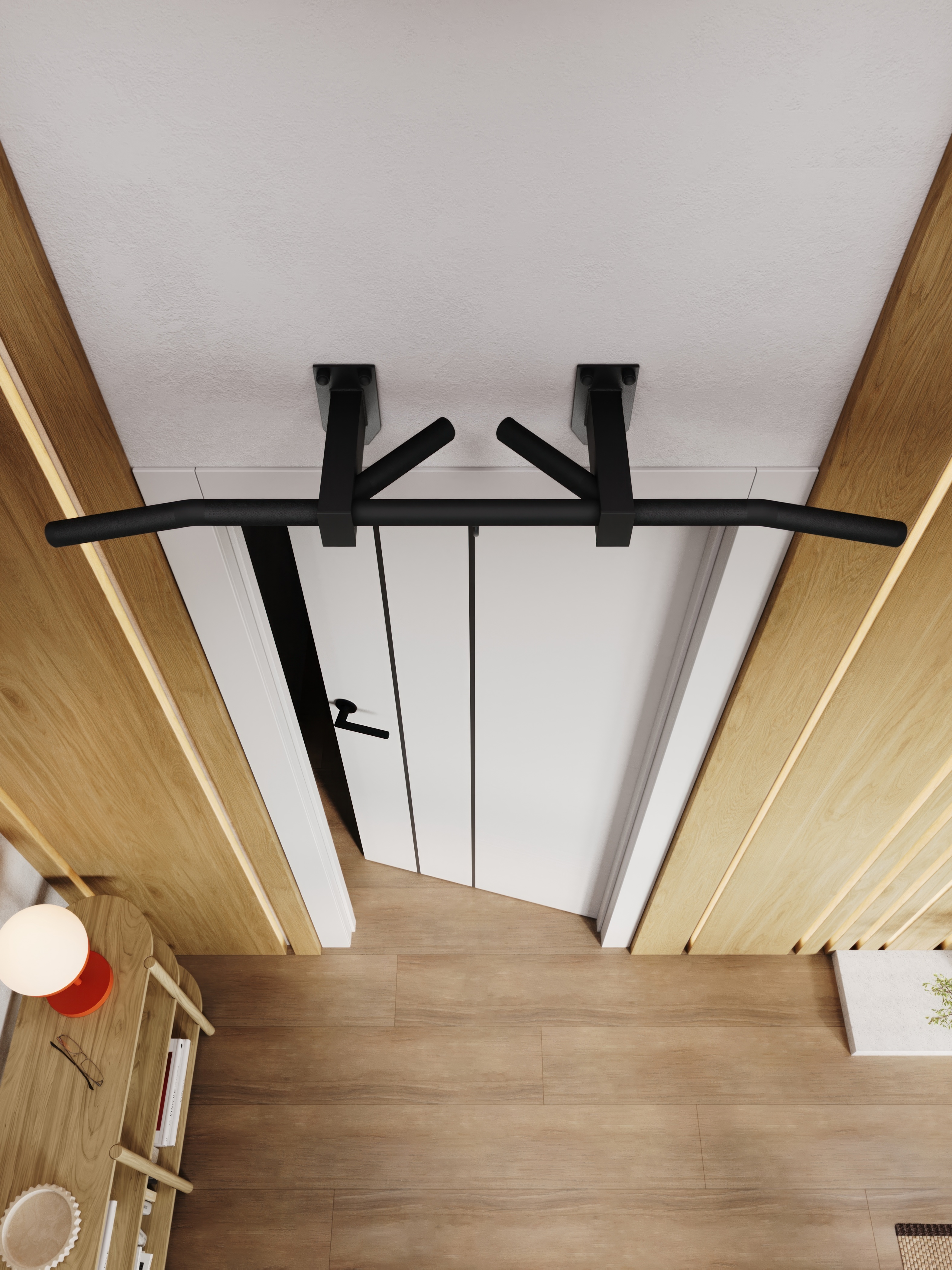 Турник наддверный "Буйвол" BLACK - стальное рифление - фото 13