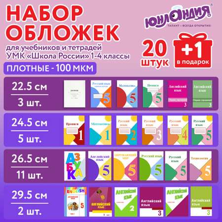 Обложка Юнландия 21 шт.