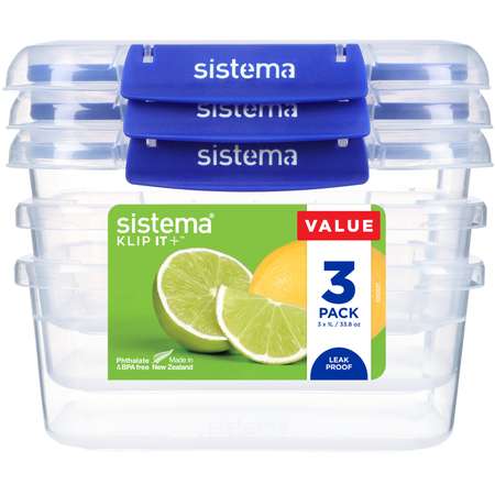 Набор контейнеров Sistema Klip it Plus 3л