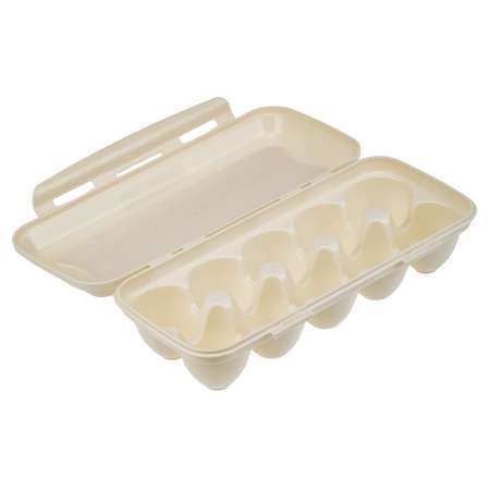 Контейнер elfplast для яйц на 10 шт бежевый