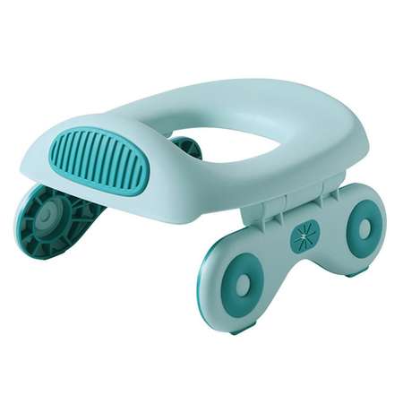 Горшок-накладка на унитаз LaLa-Kids дорожный складной + 10 одноразовых пакетов бирюзовый