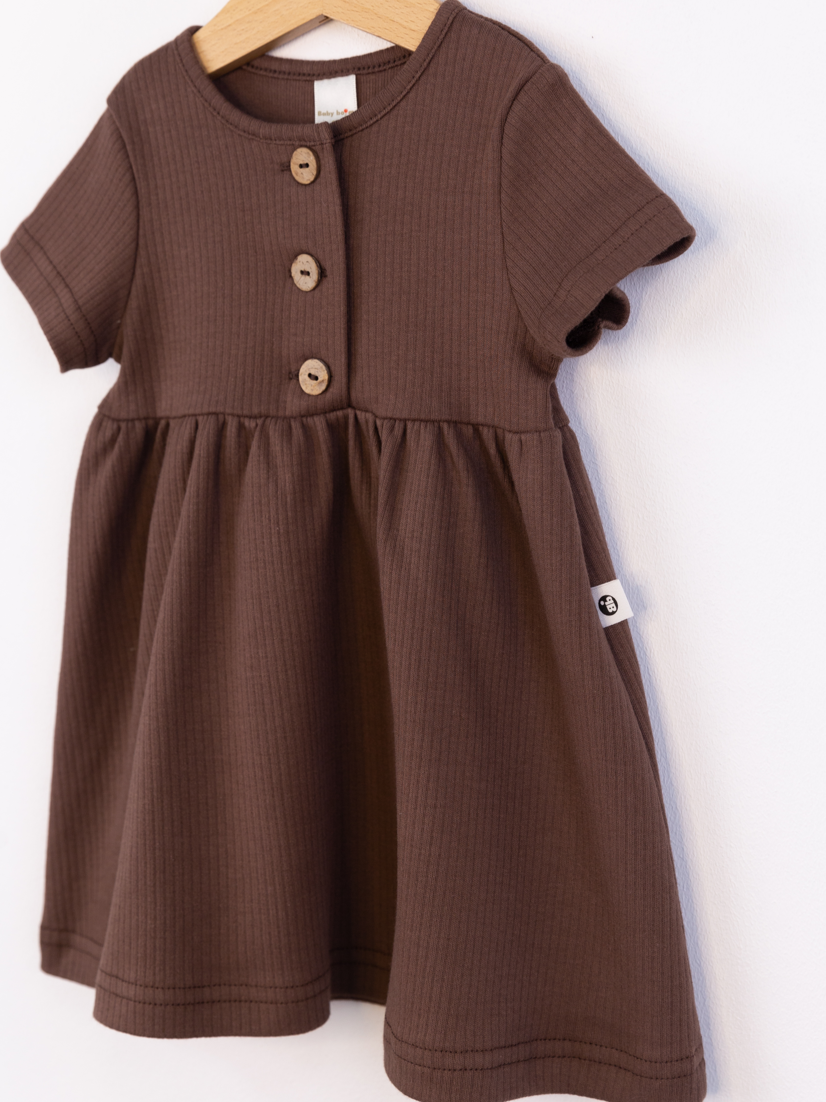 Платье Baby boom С265/5-И Платье короткий рукав пуговицы мокко - фото 3