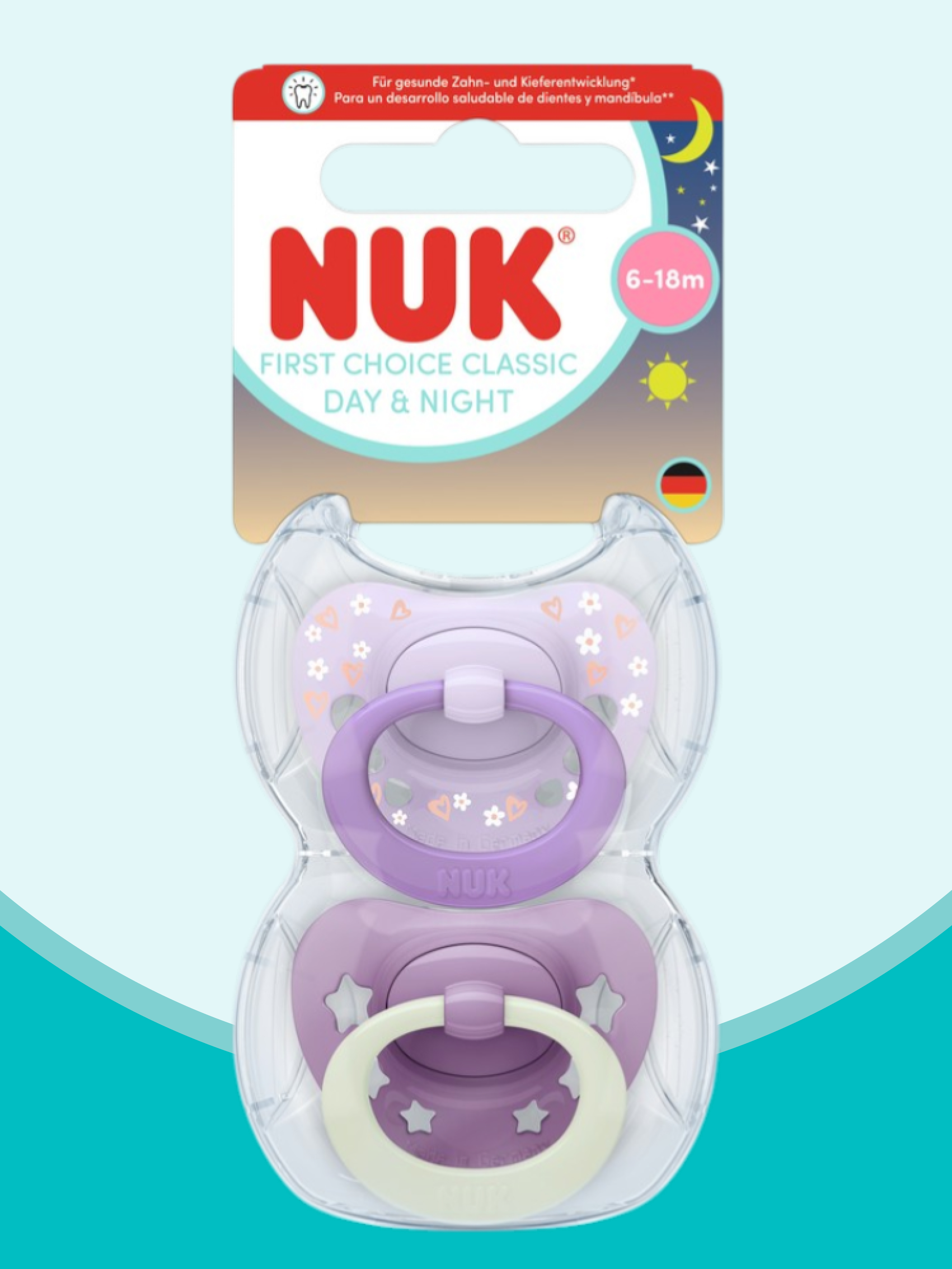 Пустышка Nuk силикон ортодонтическая от 6 мес. 2 шт. - фото 1