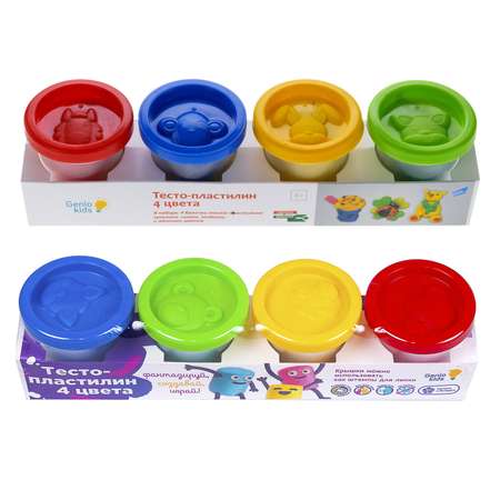 Тесто-пластилин Genio Kids 4 цв. в ассортименте