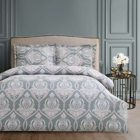 Постельное белье Arya Home Collection 2 спальное 200х220 Simple Living Eleta сатин 2 наволочки 50х70 с евро простыней