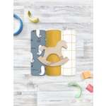 Пелёнка Mjolk Чайки/Mustard/Клетка трикотаж 80х80 см 3 шт.