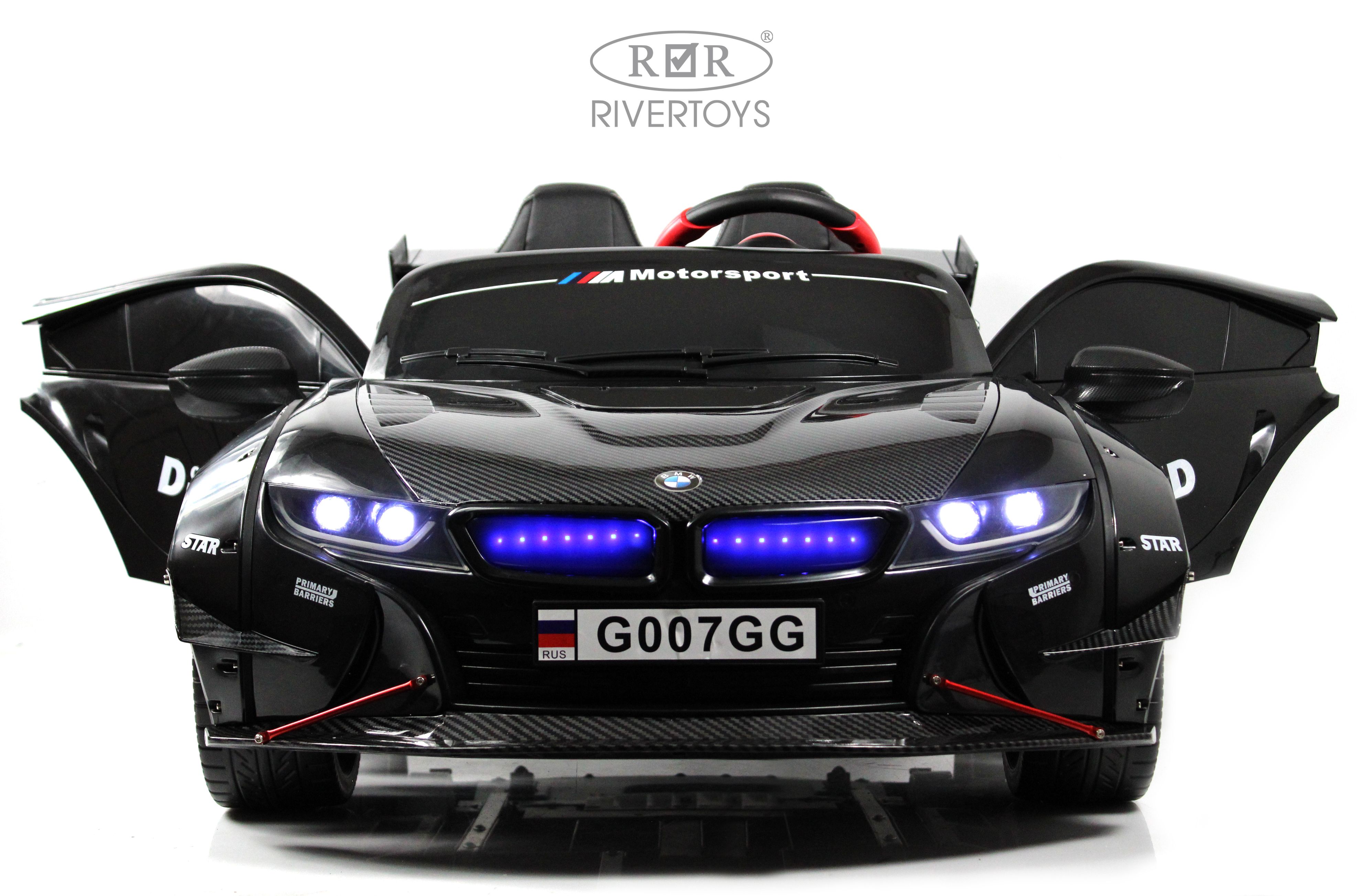 Электромобиль RIVERTOYS BMW G007GG-BLACK С пультом ДУ - фото 11