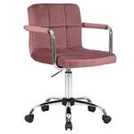 Офисное кресло DOBRIN пудрово-розовый велюр