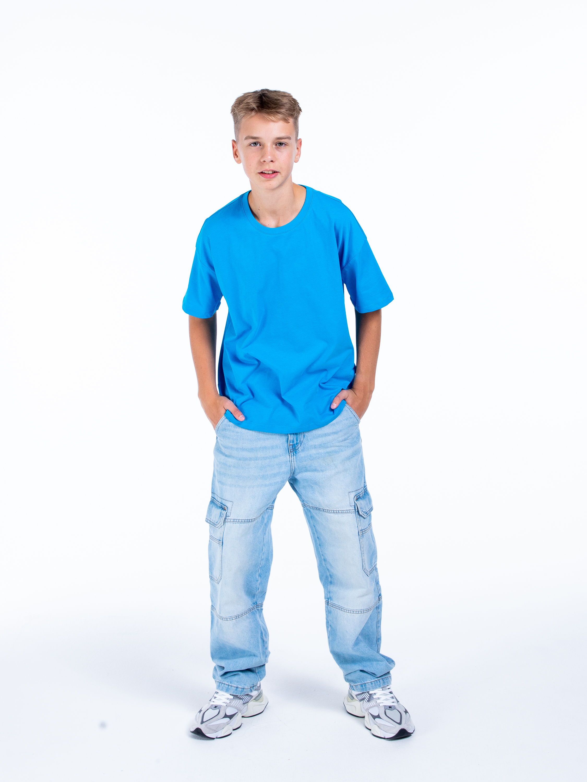 Футболка STELLA MODA 11601._яр.голубой - фото 3