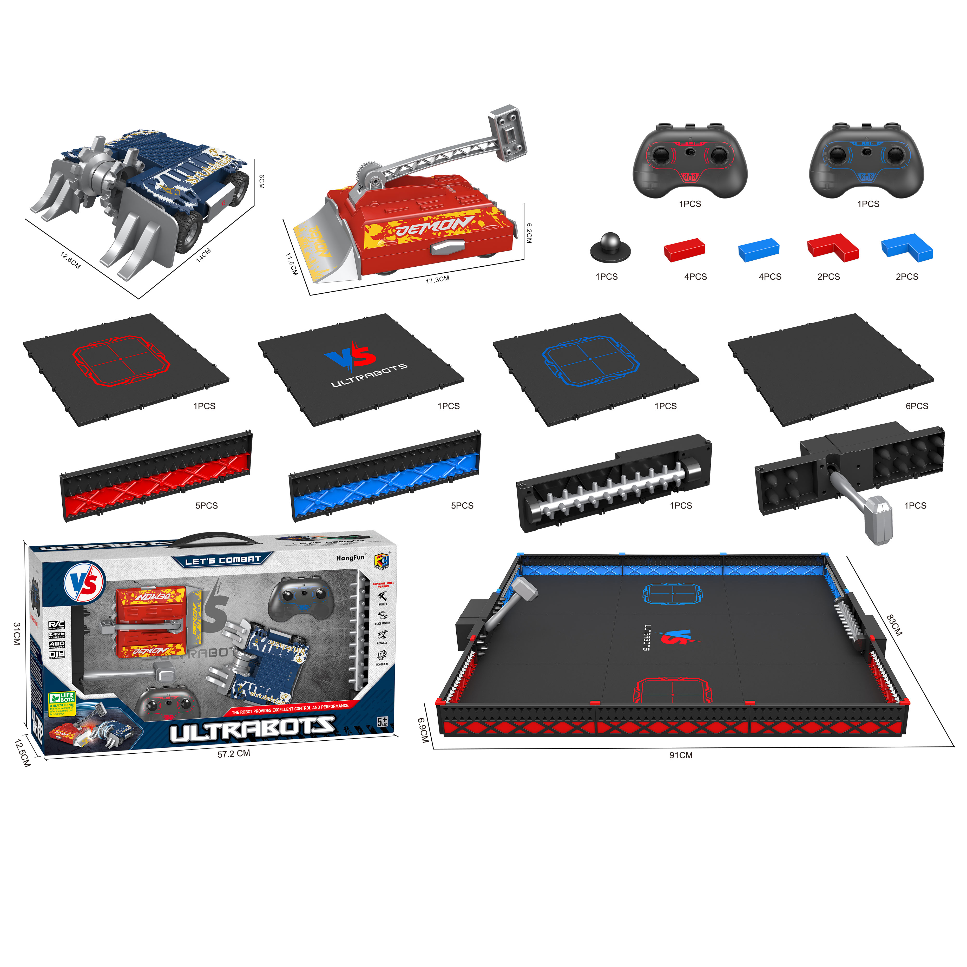 Робот РУ ULTRA BOTS набор из 2 штук с ареной - фото 11