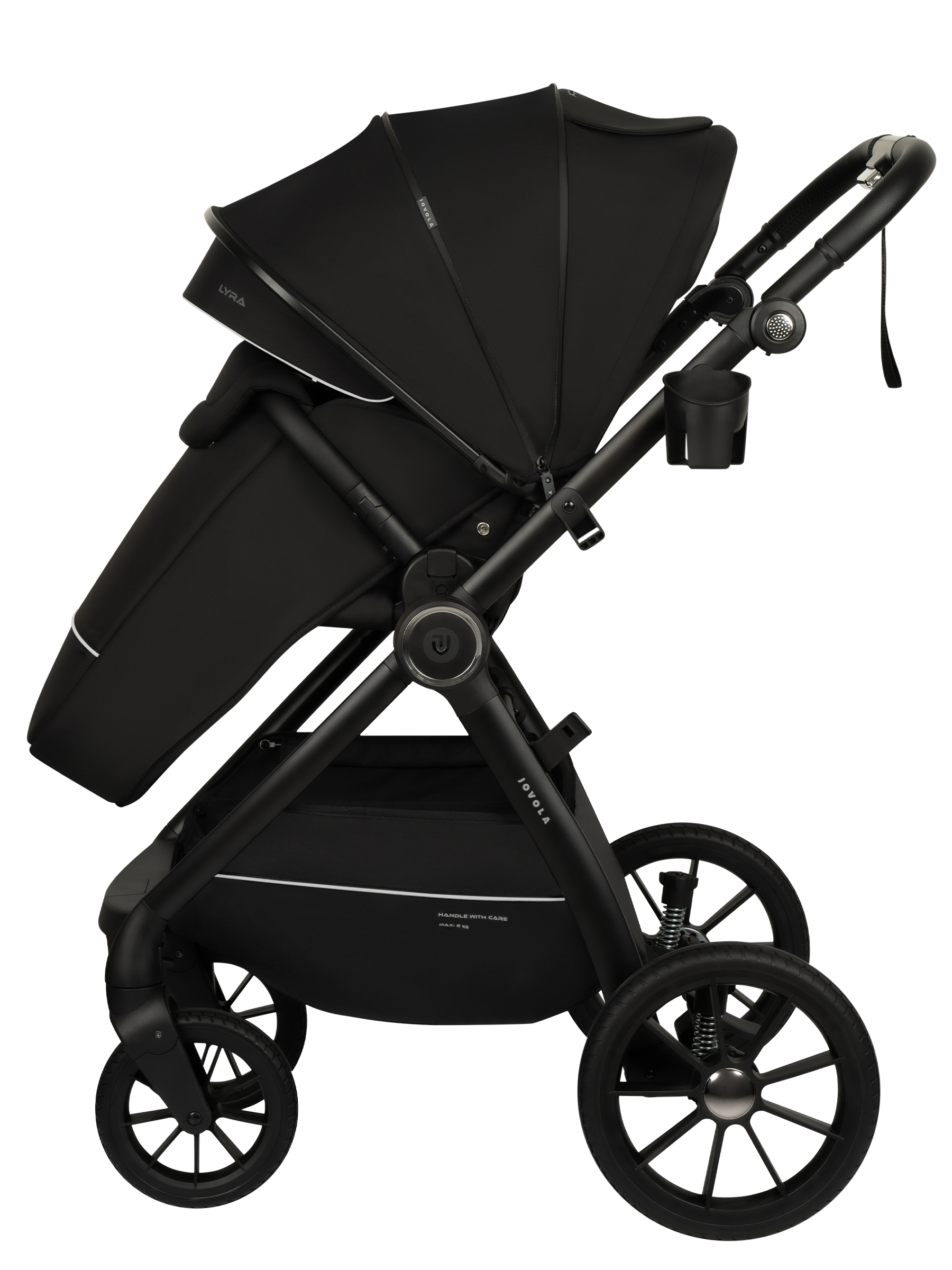 Коляска прогулочная JOVOLA LYRA черный - фото 21