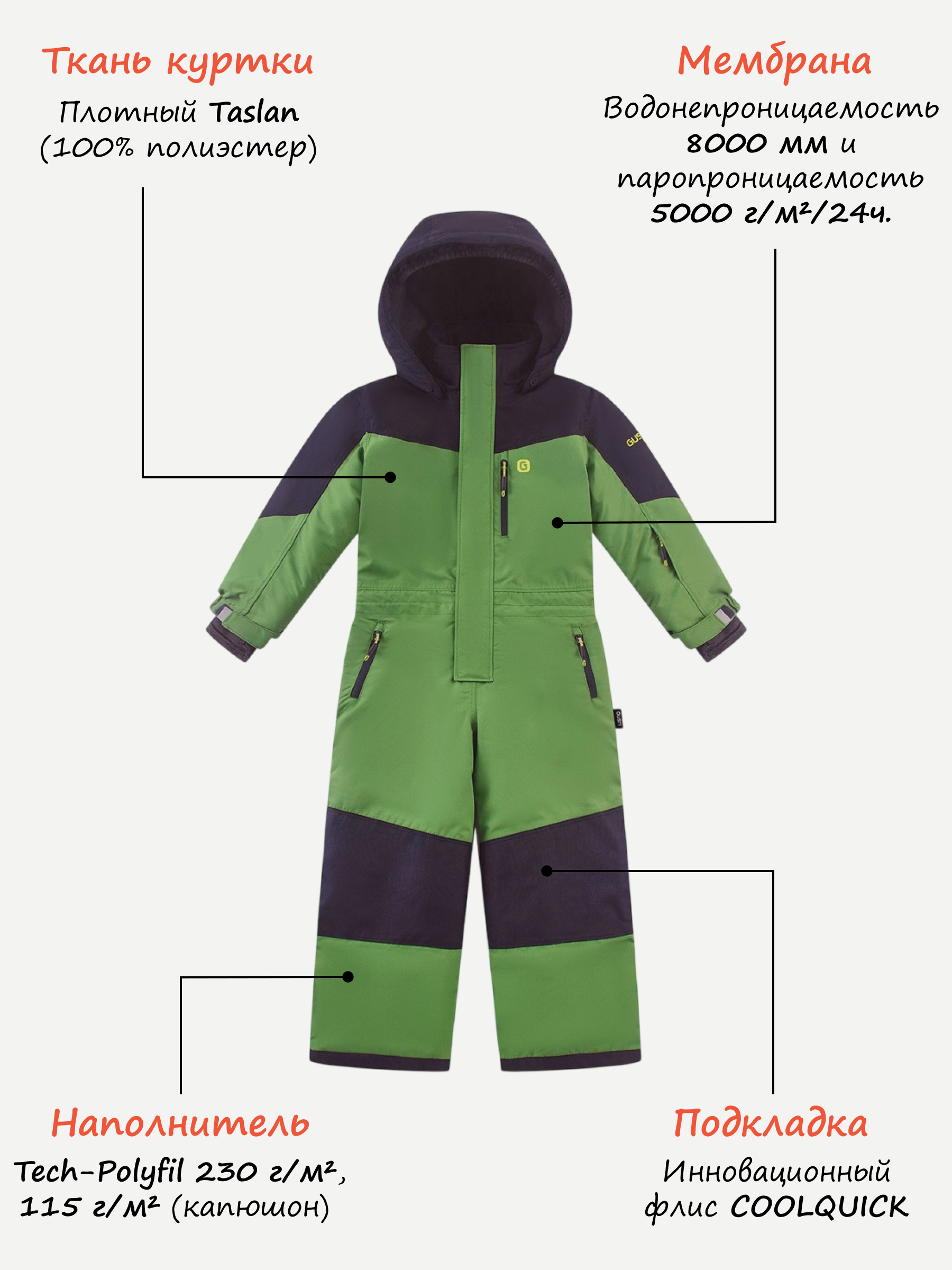 Комбинезон GUSTI GW6UZ985-PINE - фото 3