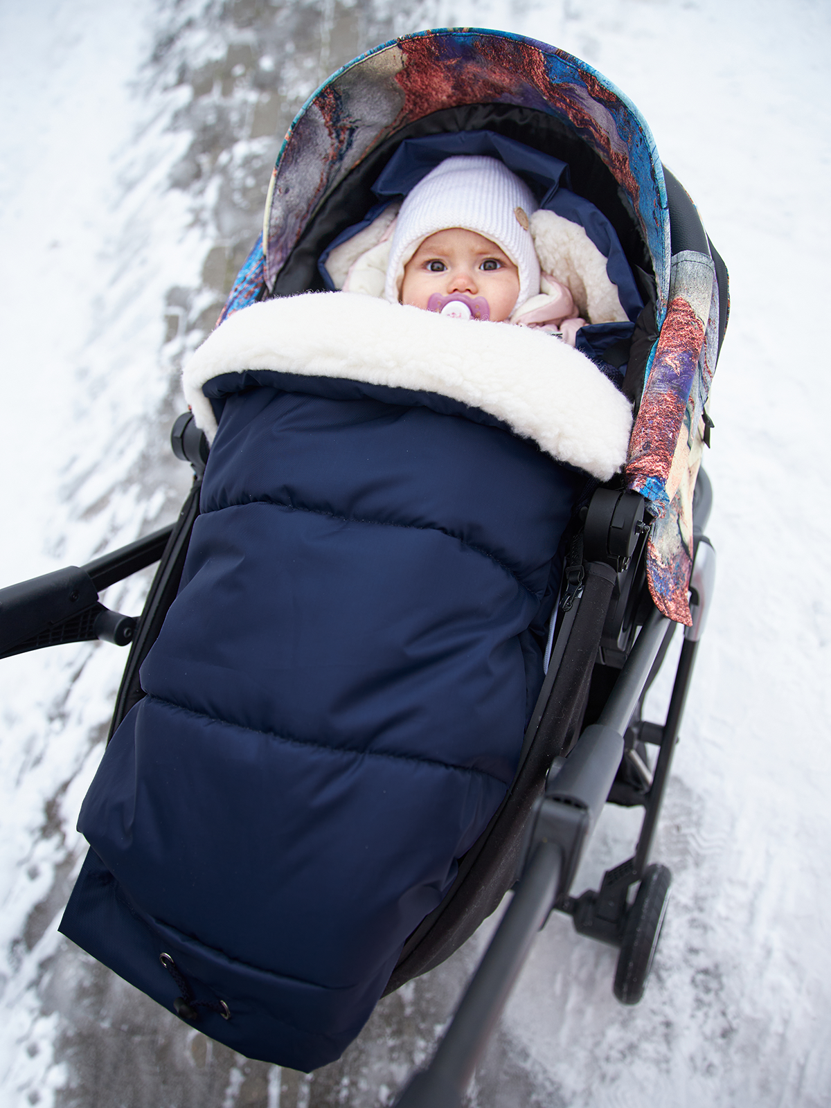 Конверт в коляску Осьминожка Трансформер синий - фото 16