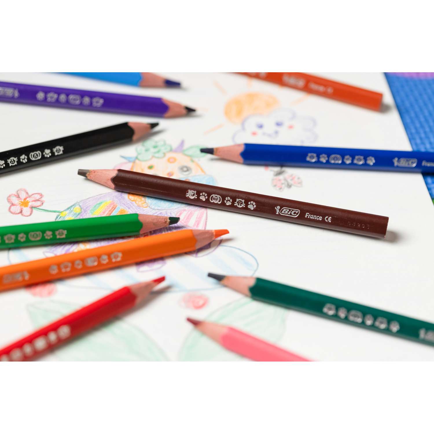 Карандаши цветные BIC Kids 12 шт. - фото 8