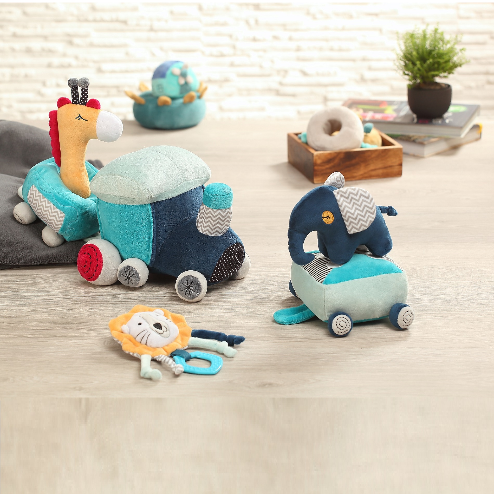 Игрушка мягкая Babyono SAFARI TRAIN 18 см - фото 12
