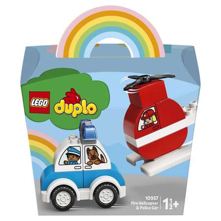 Конструктор LEGO DUPLO Fire Helicopter Police Car блочный