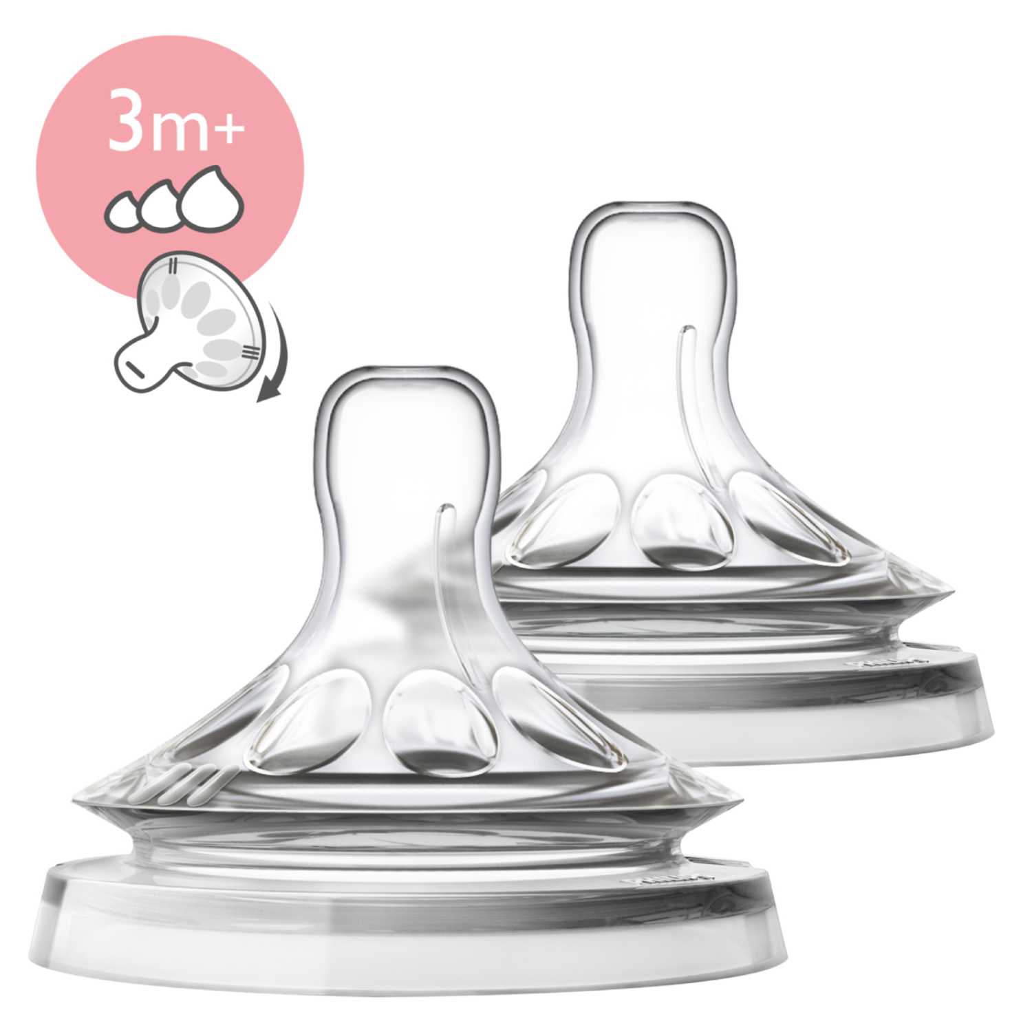 Соска Philips Avent Natural силикон (переменный поток) 2 шт. - фото 1