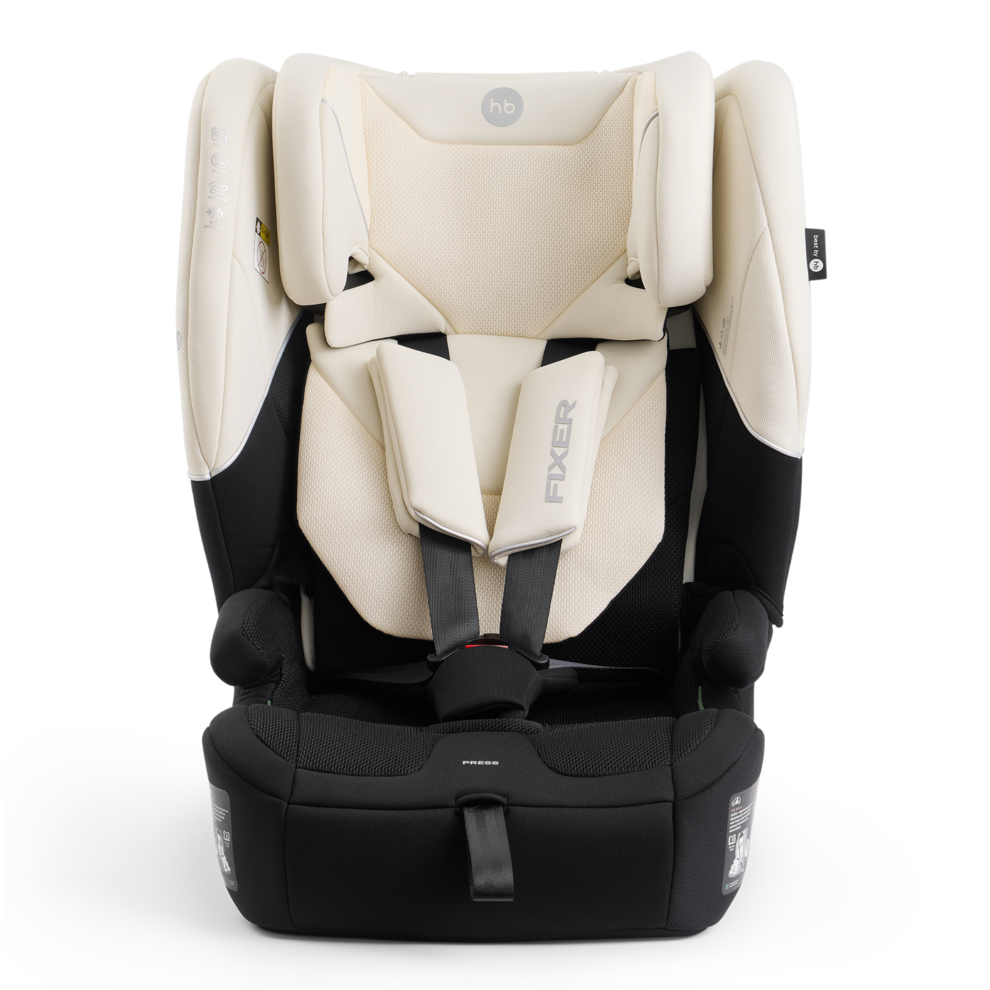 Автокресло Happy Baby Fixer Isofix 1/2/3 (9-36 кг) бежевый - фото 12