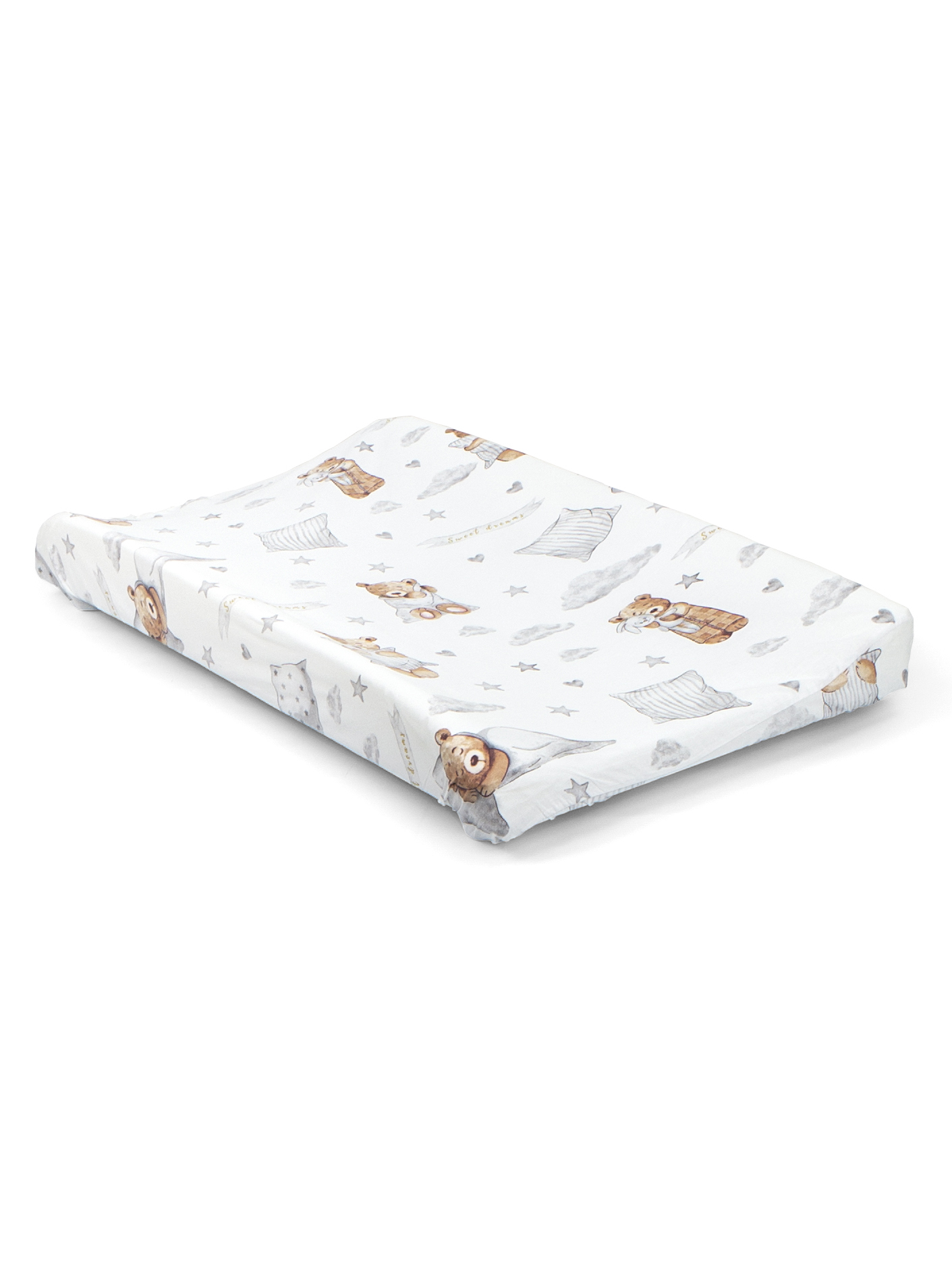 Пеленка чехол на резинке для детской пеленальной доски мишка сонный ПЧ-БЗ-МС - фото 6