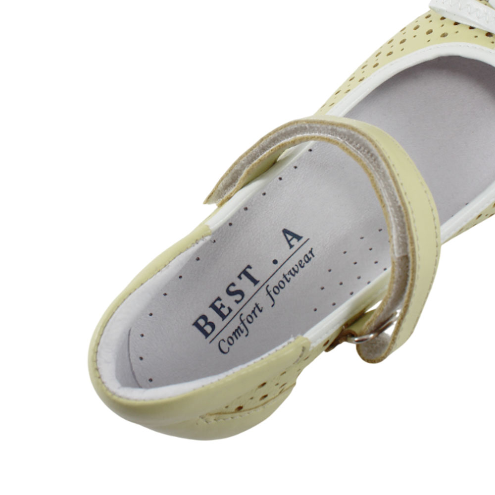 Балетки BEST.A 003/1-СВ BEST.A Балетки для девочки,лимонный - фото 4