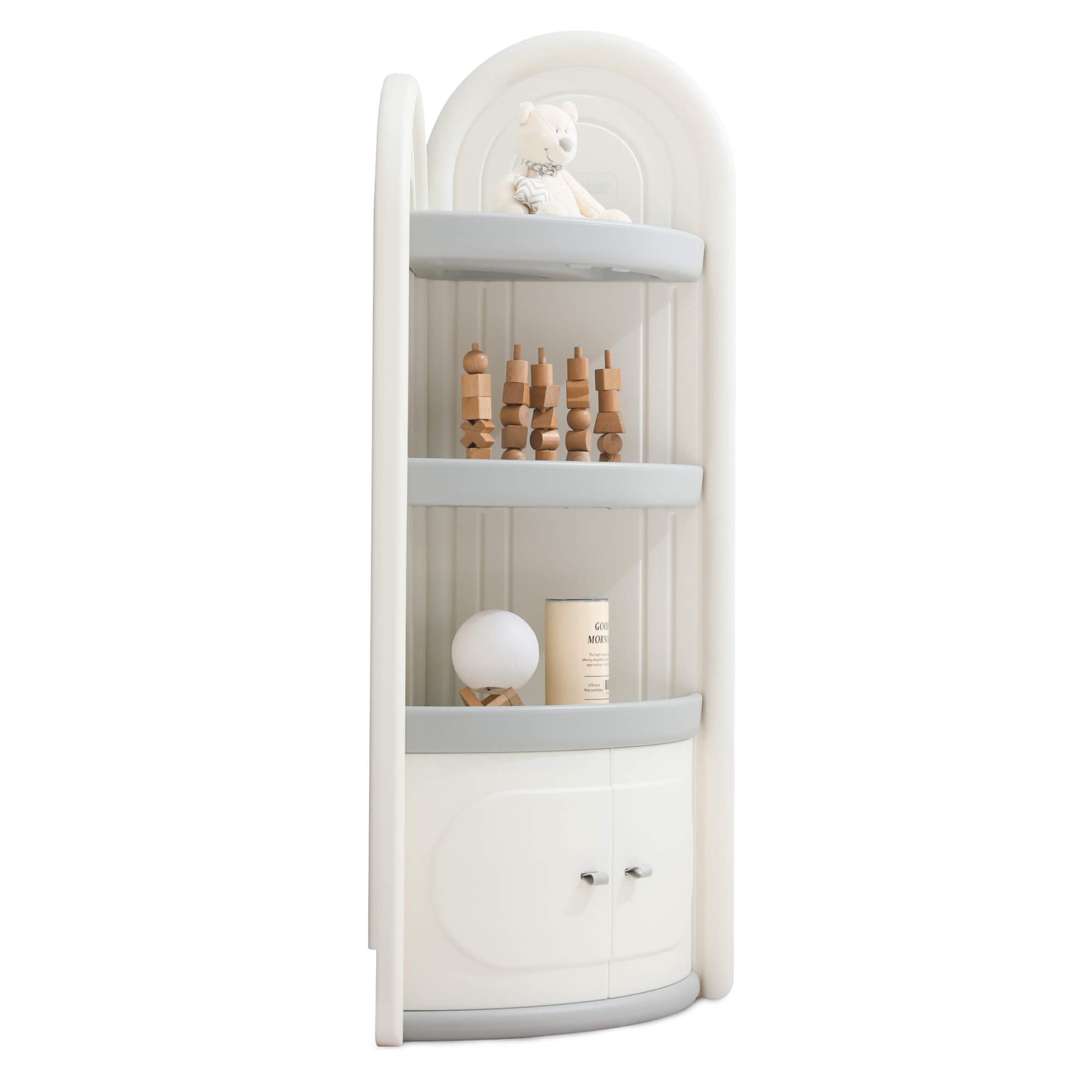 Угловой детский стеллаж UNIX Kids Corner Grey пластиковый - фото 9