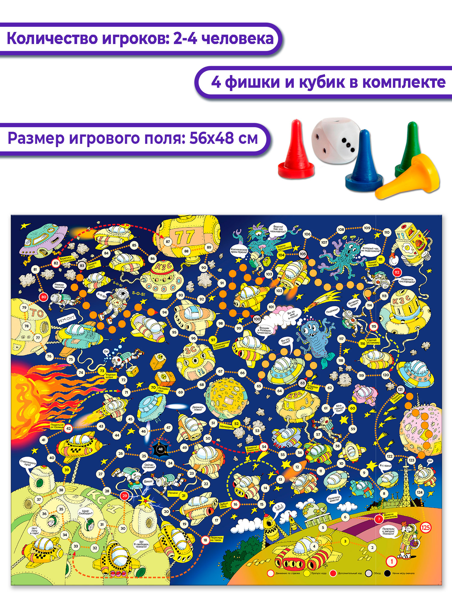 Игра Дрофа-Медиа Ходилки. Космические приключения 3330 - фото 3