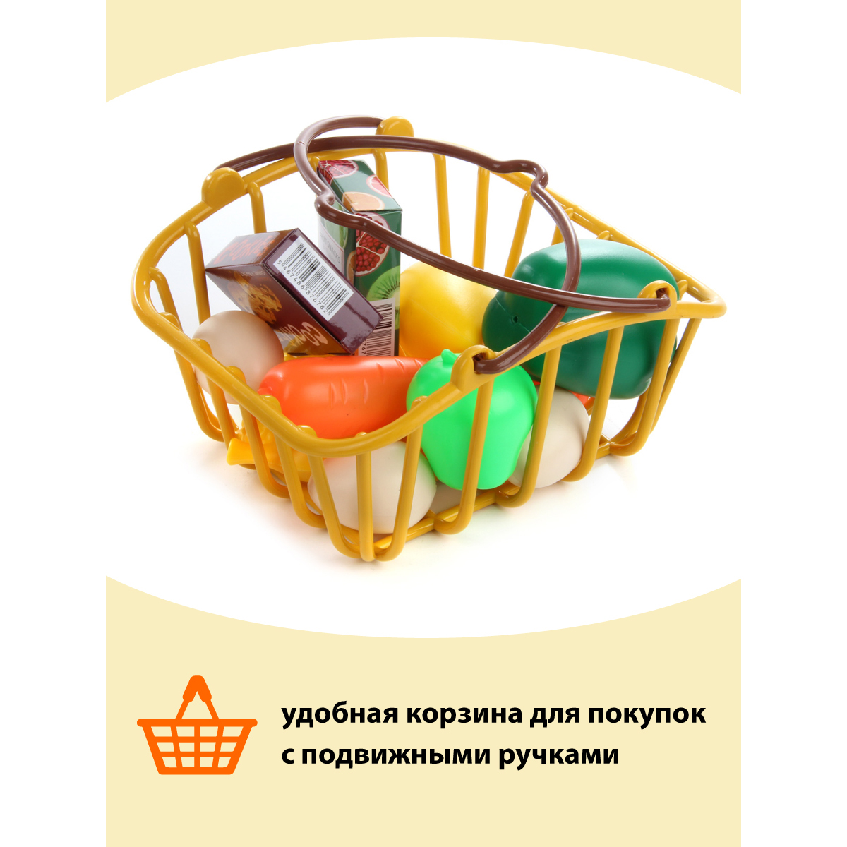 Игровой набор Veld Co касса, тележки и корзинки, прилавок, продукты - фото 7