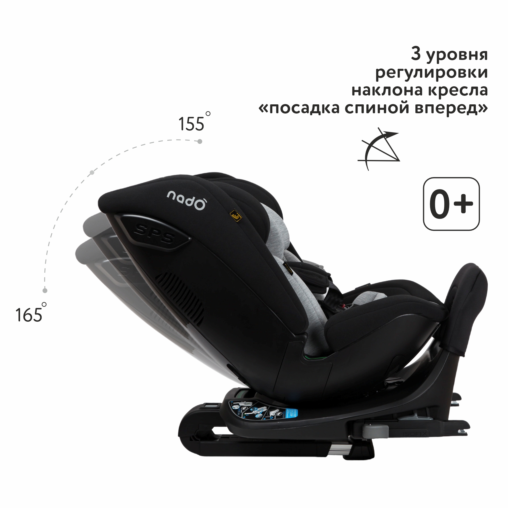 Автокресло nado Black currant Isofix 0+/1/2/3 (0-36 кг) - фото 2