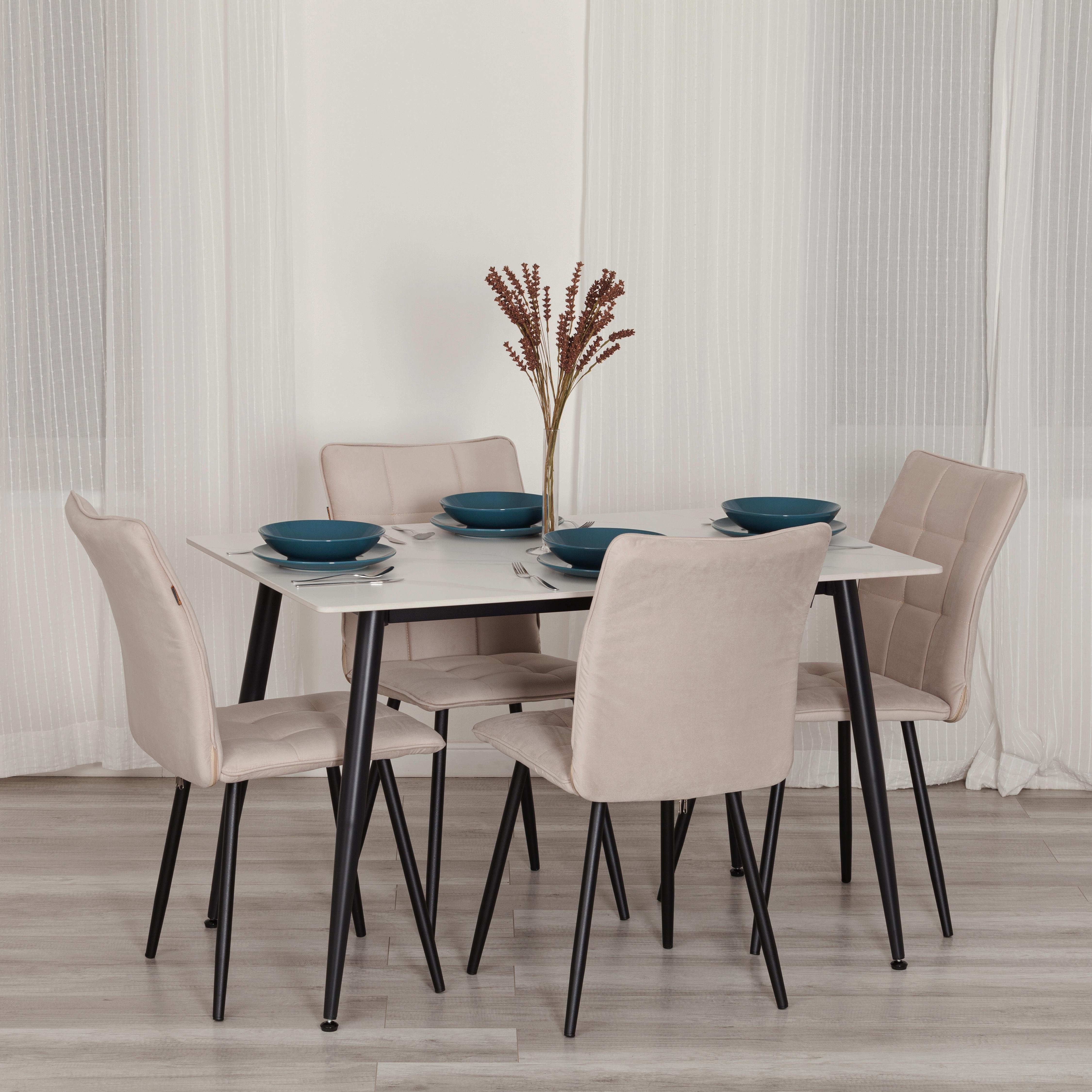 Стул TETCHAIR Bari LT велюр бежевый 2 шт. - фото 10