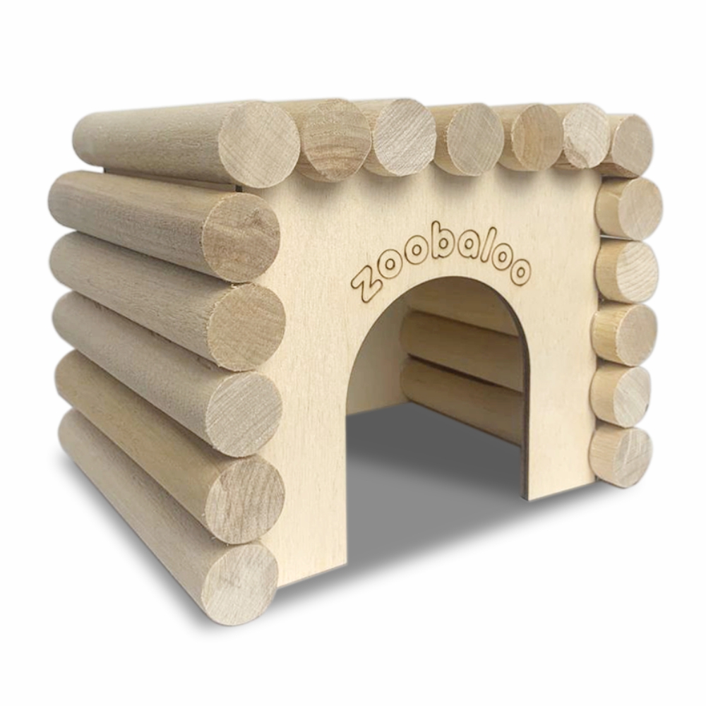 Домик для грызунов ZOOBALOO ЭКО дерево 18х15х15 см - фото 1