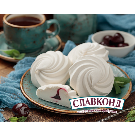 Зефир с начинкой Вишня 1 кг Тверской кондитер в форме куполов