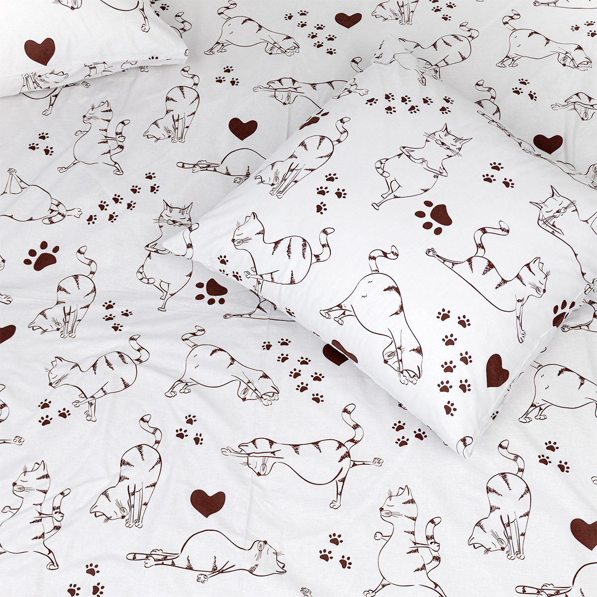 Комплект постельного белья BRAVO Котойога двуспальный 4 предм. - фото 8