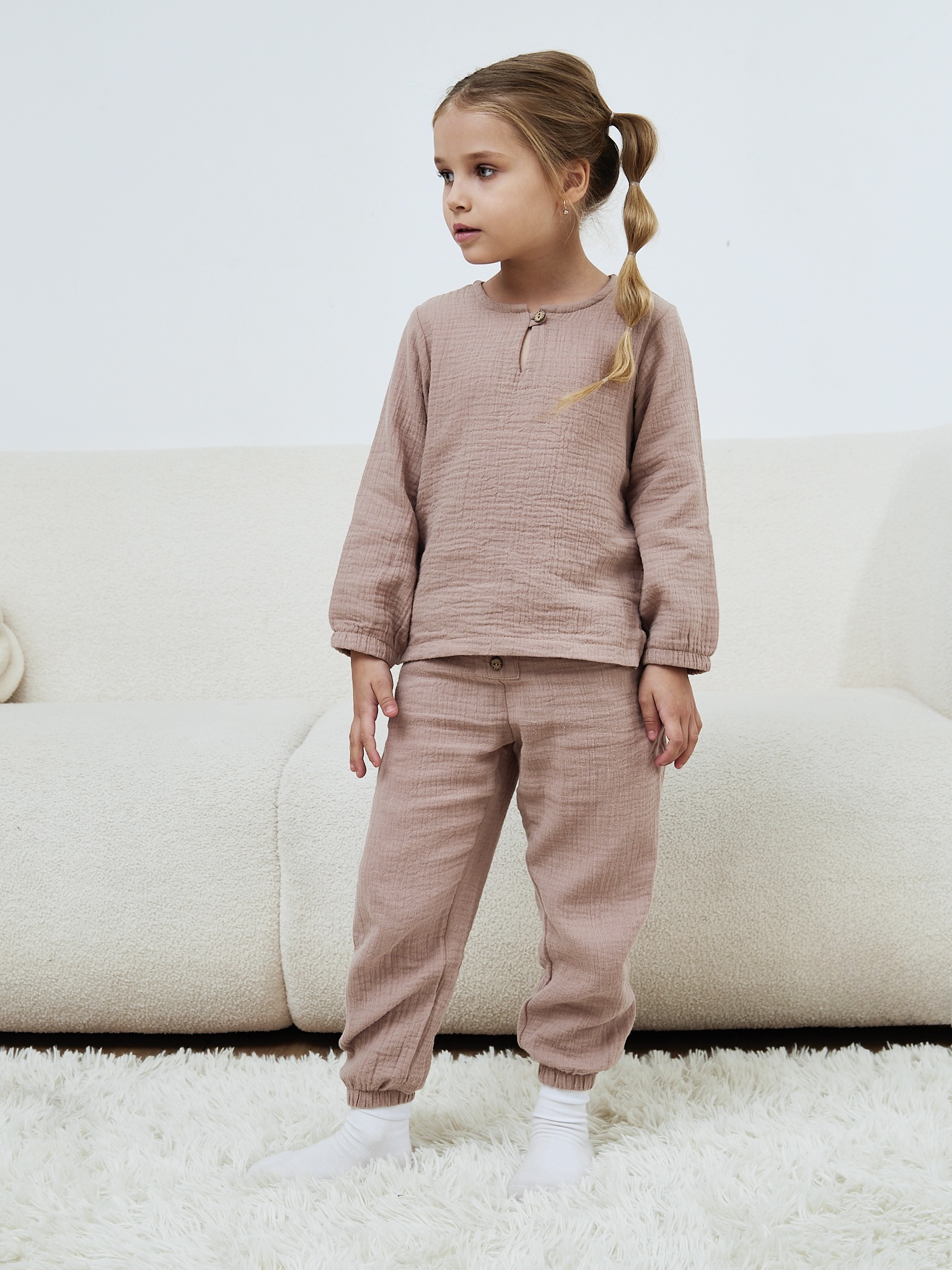 Лонгслив и брюки MOUN Костюм_муслин_бежевый - фото 10