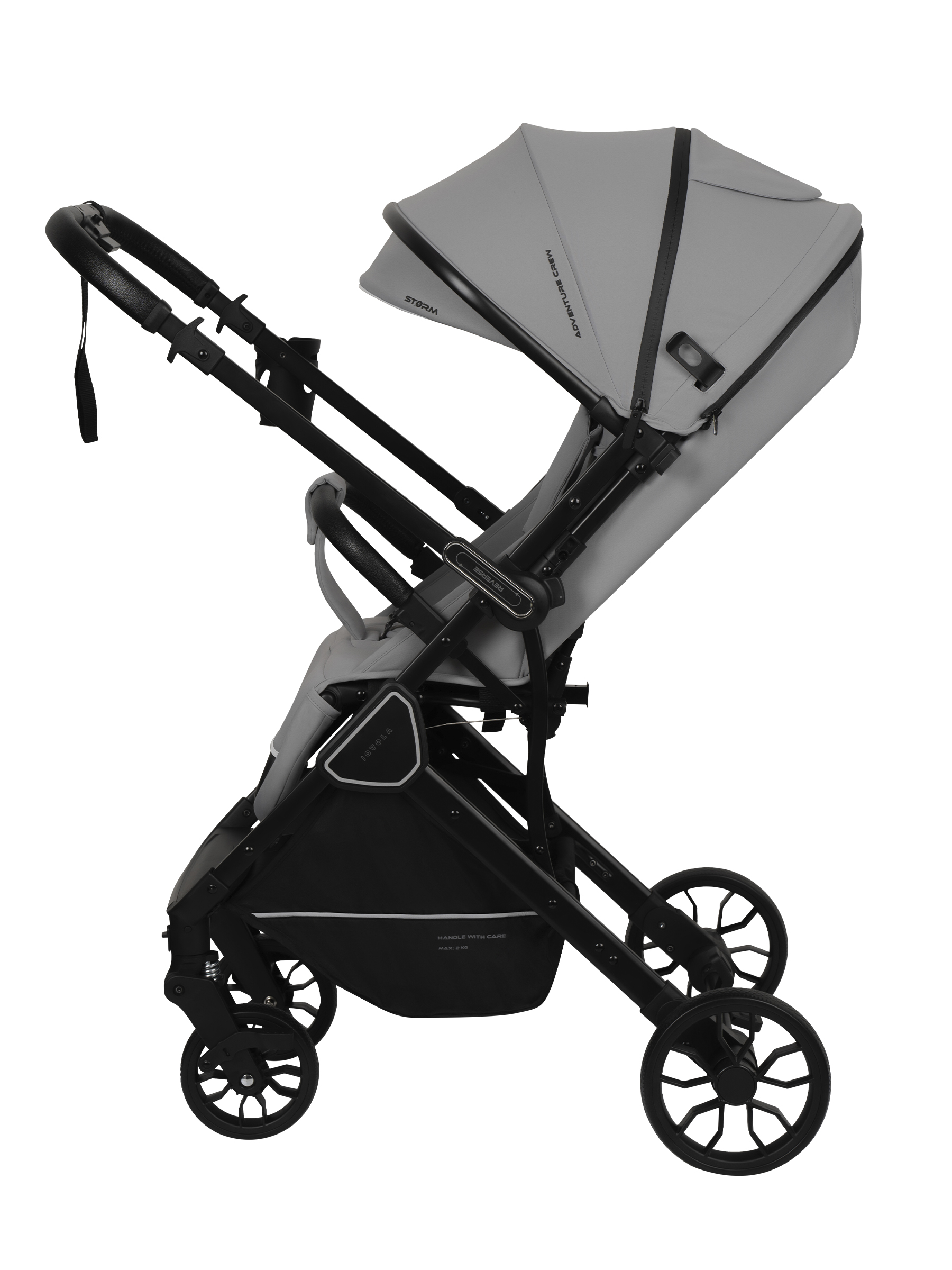 Коляска прогулочная JOVOLA Storm, светло-серый - фото 7