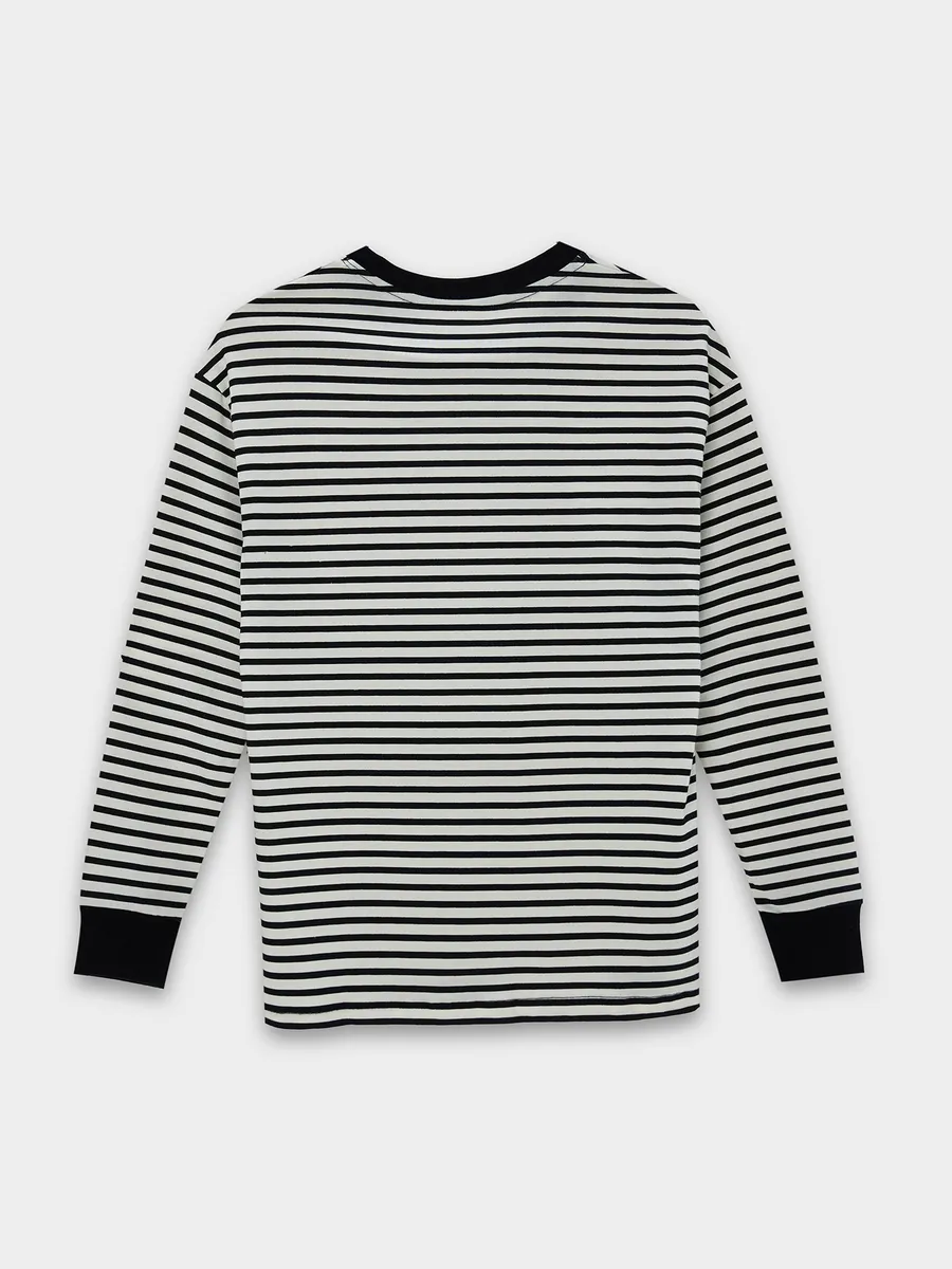 Лонгслив Mark Formelle (Марк Формэль) 123434/1/черно -молочная полоска1 - фото 14