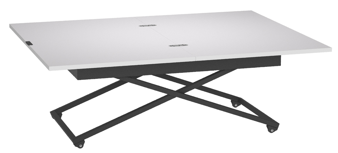 Стол-трансформер КАЛИФОРНИЯ МЕБЕЛЬ Андрэ Loft ЛДСП Белый Черный - фото 3