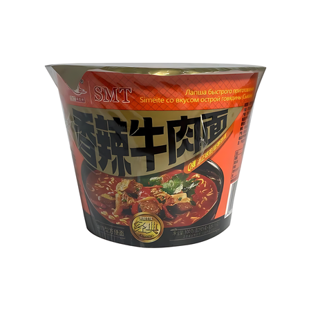 Лапша быстрого приготовления SMT со вкусом острой говядины 100г