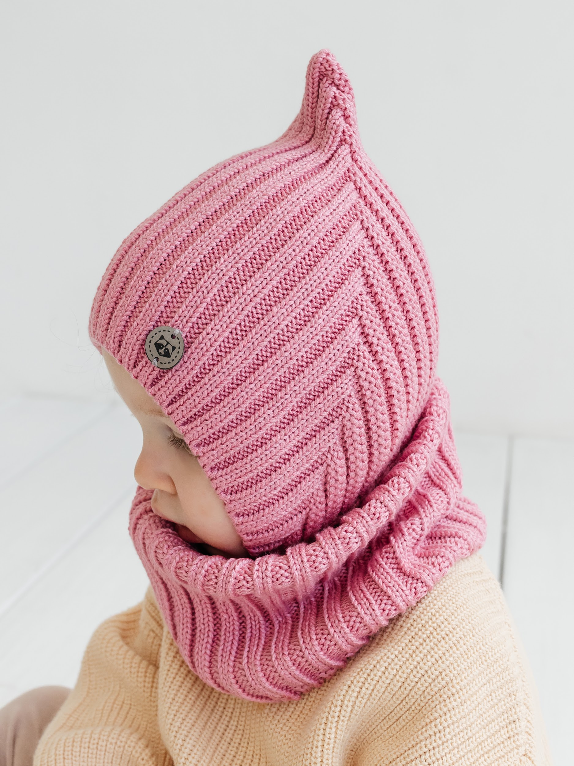 Шапка и снуд Чудо-Кроха Cdk-2171/пыльная роза - фото 12