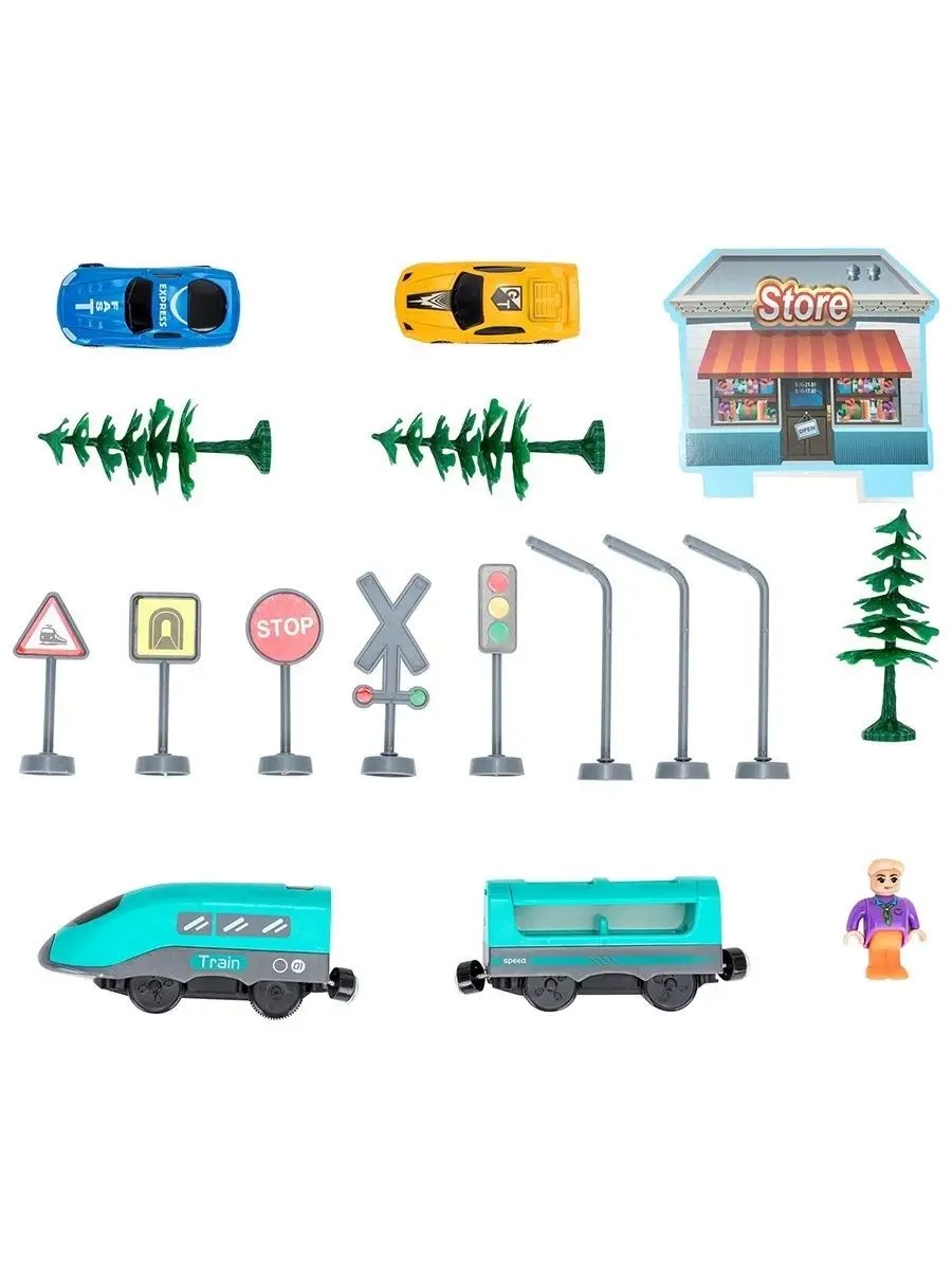 Набор железнодорожный Givito G201-008 - фото 7