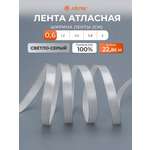 Лента Айрис атласная упаковочная флористическая 6 мм 22.86 м 149 светло - серый