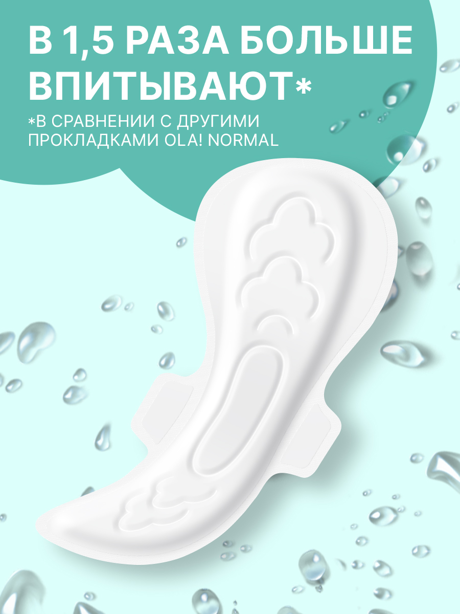 Ночные прокладки Ola! Silk Sense Classic Wings Singles Night Plus Ромашка в инд. 7x6 уп.42 - фото 6