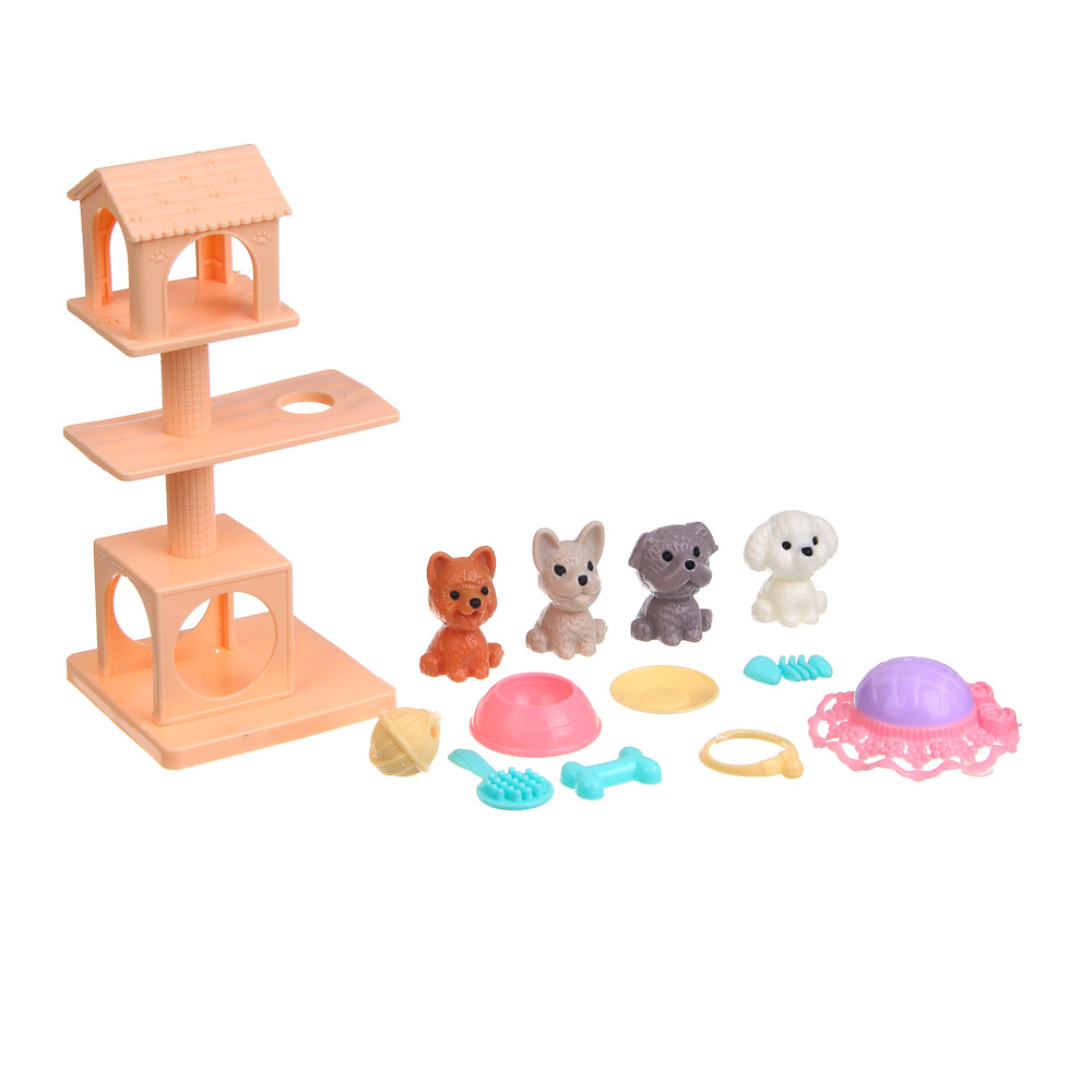 Кукла мини Игроленд с аксессуарами и питомцами высота 15 см 436-157 - фото 8