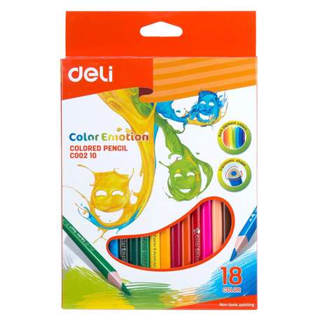 Карандаши цветные Deli 18 шт.