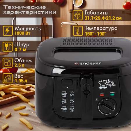 Электрическая фритюрница ENDEVER Skyline FR-110