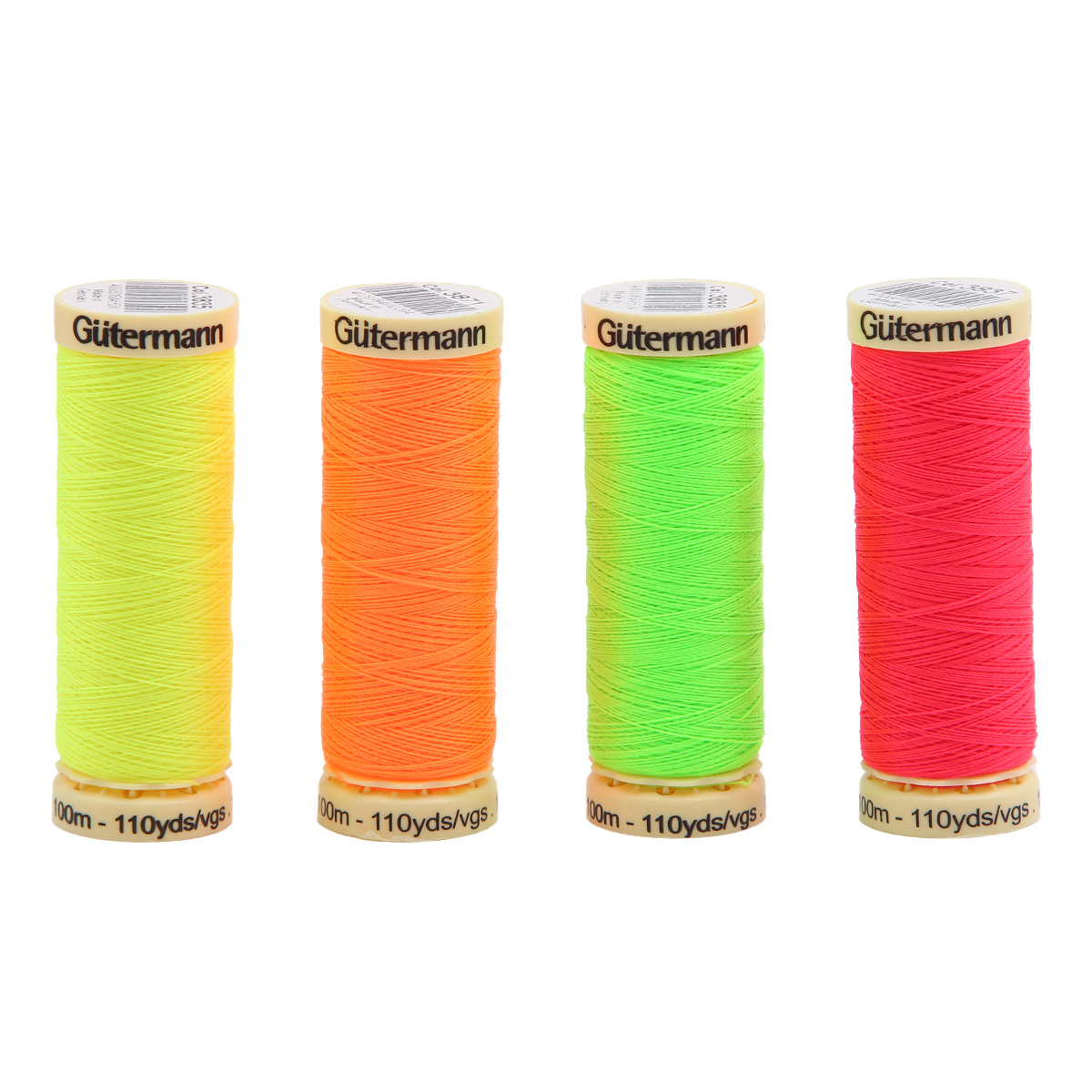 Нитки для шитья Sew-All NEON Guttermann 100м 4шт - фото 1