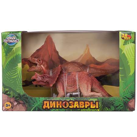 Игровой набор Abtoys Трицератопс vs Тираннозавр