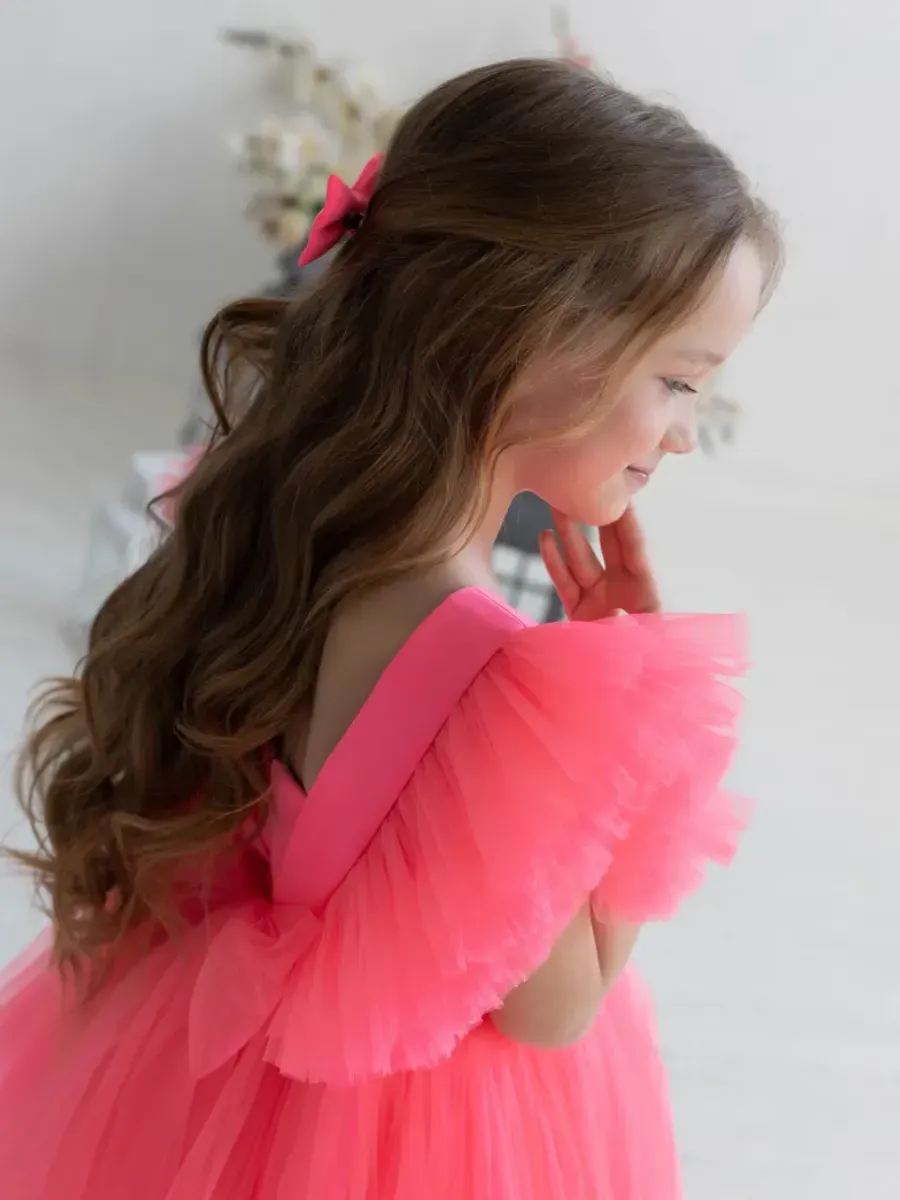 Платье LELUkids 123.41.86к/неон - фото 8