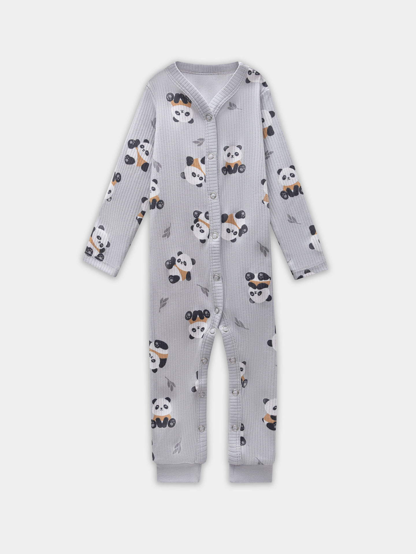 Комбинезон Mark Formelle (Марк Формэль) 14012/пандочки на сером - фото 3