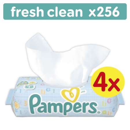 Влажные салфетки Pampers Fresh Clean 4 упак. 64 шт.