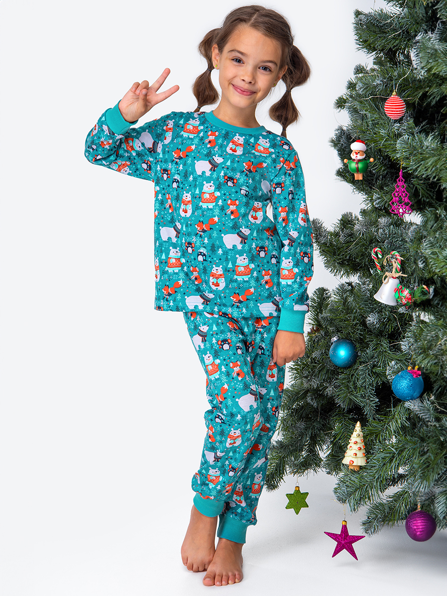 Пижама HappyFox HFLUNNG833серо.зеленый - фото 1